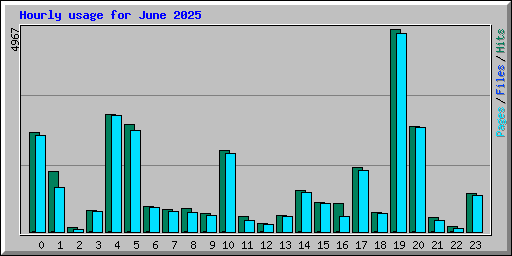 Hourly usage for June 2025