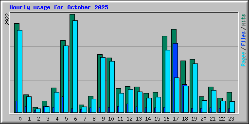 Hourly usage for October 2025