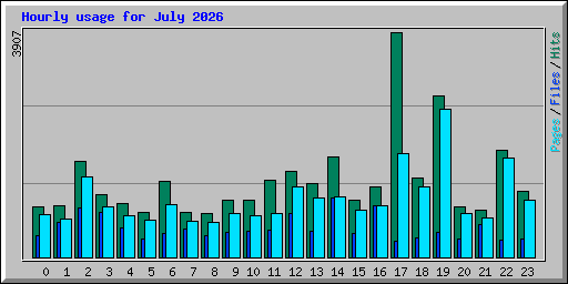 Hourly usage for July 2026